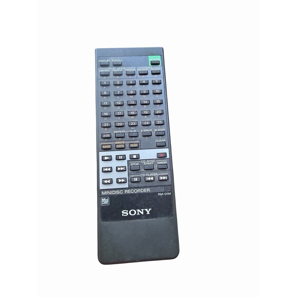 Sony RM-D1M Remote Control, Black - OEM for MiniDisc Player MDS-101, MDS-501